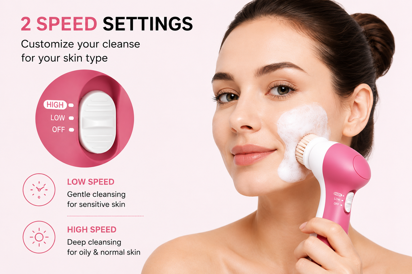 GlowSpin™ 7-in-1 Facial Cleansing Brush