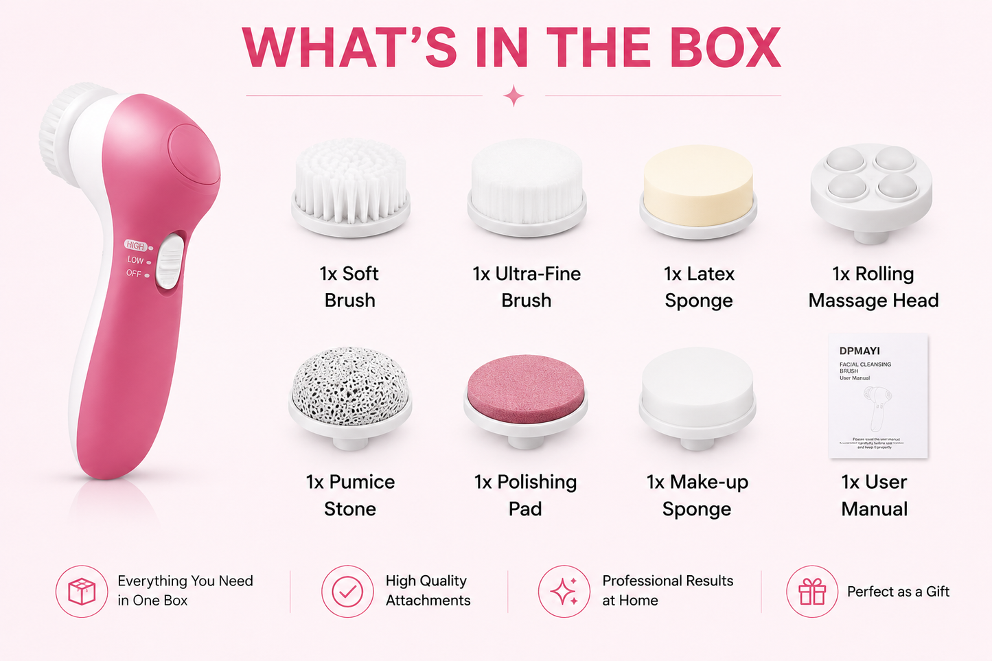 GlowSpin™ 7-in-1 Facial Cleansing Brush